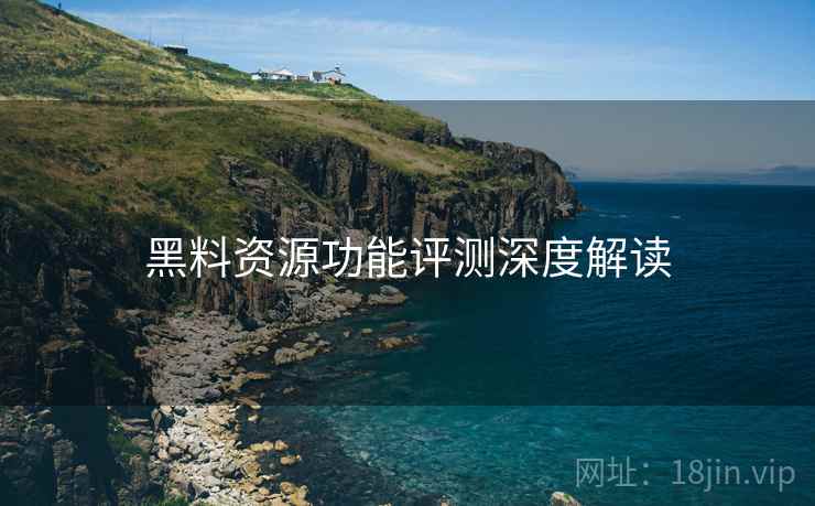 黑料资源功能评测深度解读