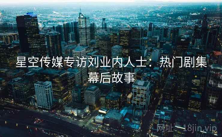 星空传媒专访刘业内人士：热门剧集幕后故事